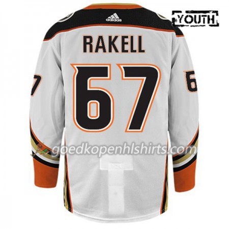 Anaheim Ducks RICKARD RAKELL 67 Adidas Wit Authentic Shirt - Kinderen
